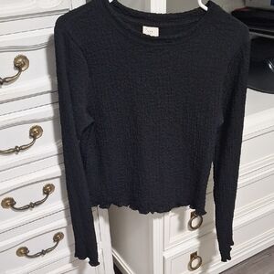 NWOT.  A New Day Black Textured Long Sleeve Tee